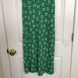 Halogen flower midi skirt